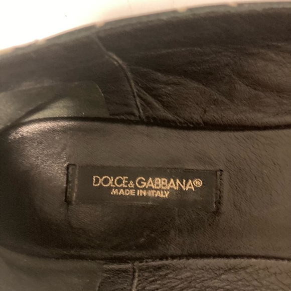 Dolce & Gabbana Black White Fabric Ballet Flats size EUR 37, US 6.5 - Picture 9 of 16